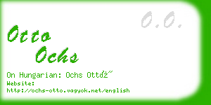 otto ochs business card